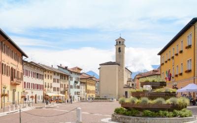 city square in the Borgo Valsugana , Trentino Alto