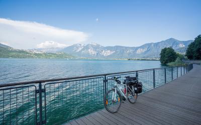 Cycle touring in Italy, Via Claudia Augusta at Caldonazzo lake