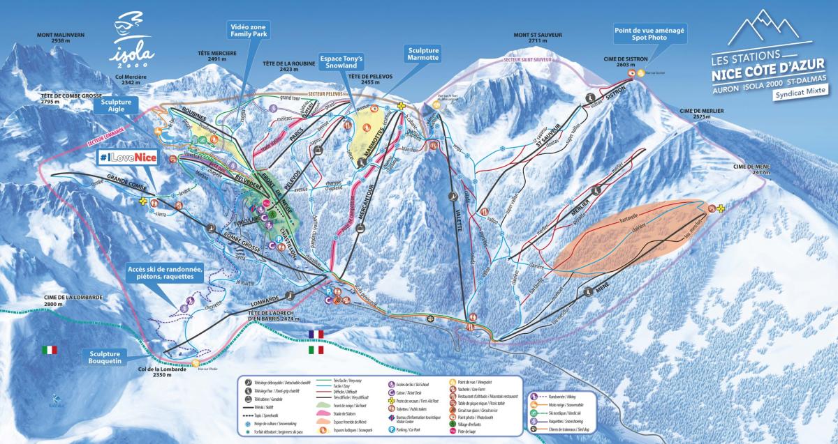 isola 2000 ski map