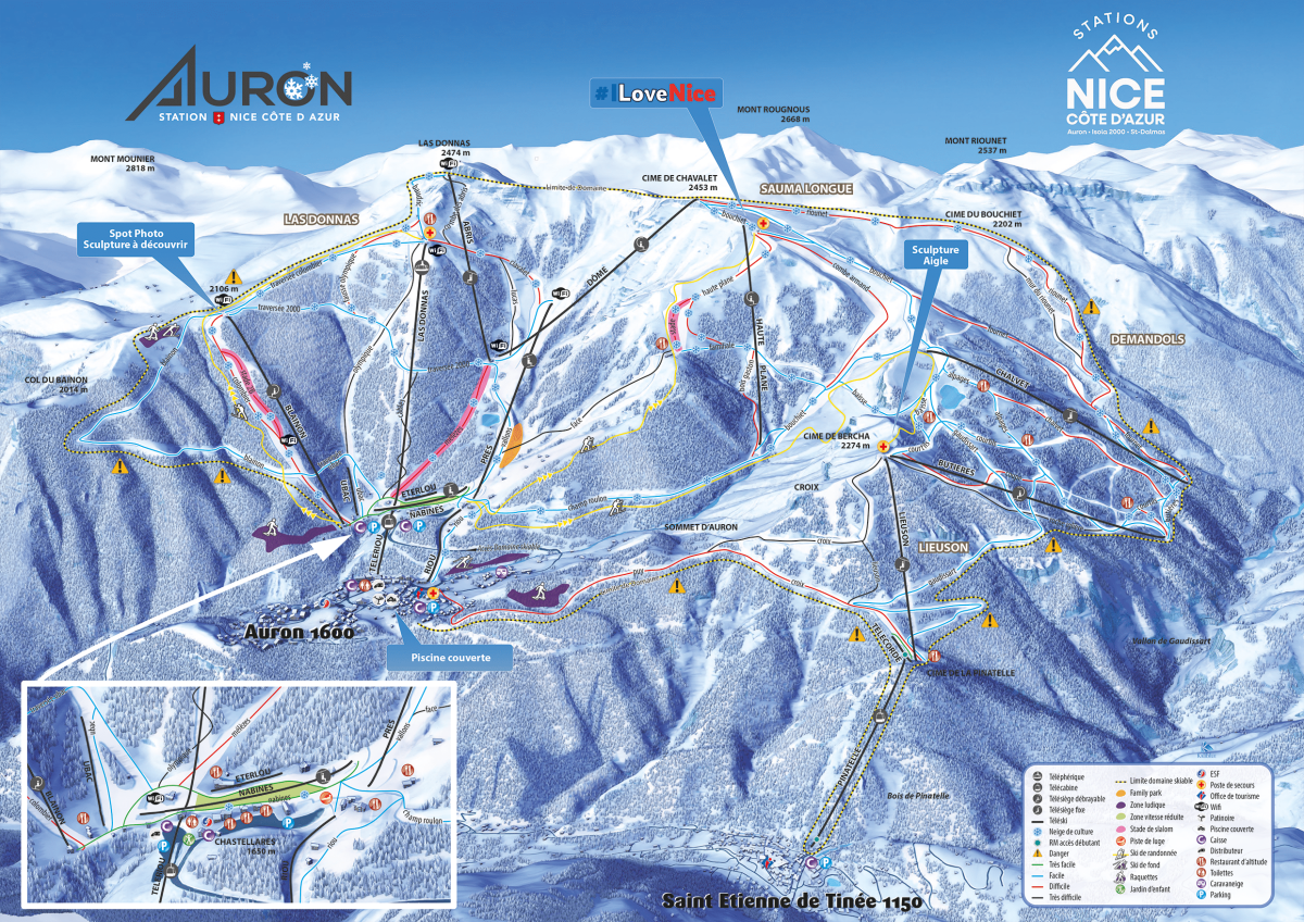 auron ski map