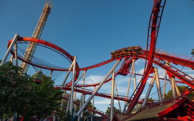 Roller coaster in Tivoli gardens