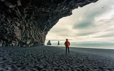 Black sand beach, Iceland