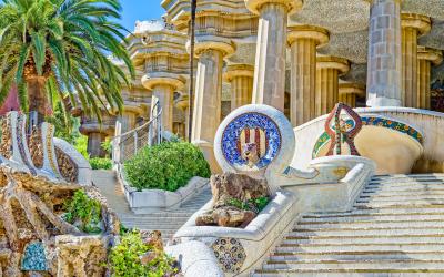 Barcelona. Gorgeous and amazing Park Guel. Spain.