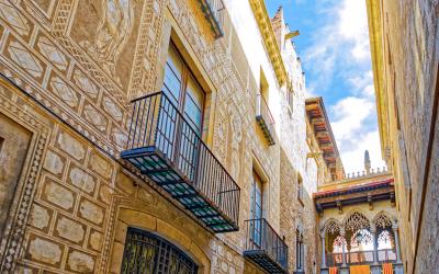 Barcelona. Gothic Quarter is the historic centre of the old city.