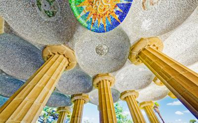 Barcelona. Gorgeous and amazing Park Guel. Spain
