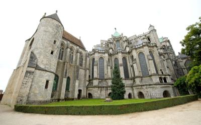 Chartres (Eure et Loir, Centre, France)   Exterior of the gothic cathedral