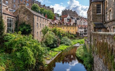 Walking around edinburgh city centre Scotland