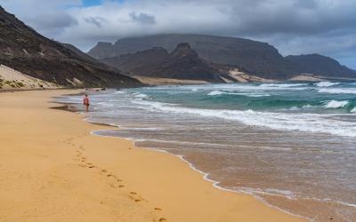 Vews around Baia das Gatas beach on Sao Vicente a Cape Verde Island