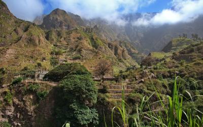 Scenic view of Paul valley in Cape Verde