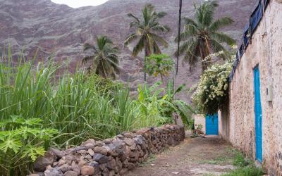 Rural scene with plantations Santo Antao, Cape Verde
